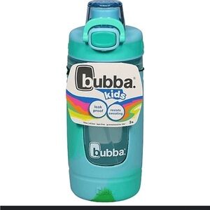 New Bubba Kids Leak Proof 16oz BPA Free Green & Blue Water Bottle